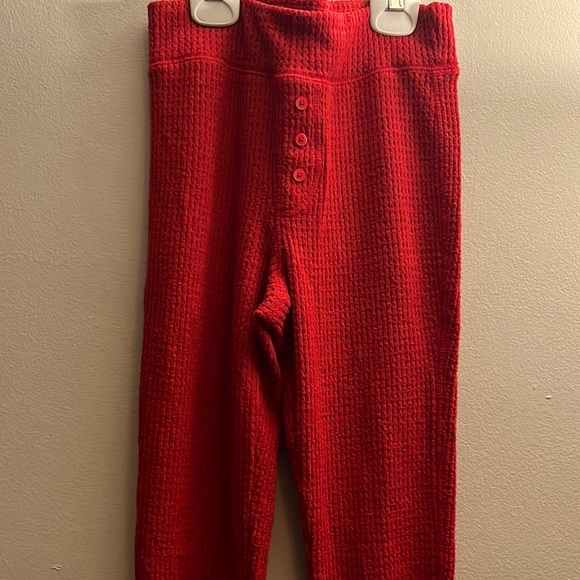 New price! Aerie red pj leggings-size small! EUC $15! - Picture 1 of 6